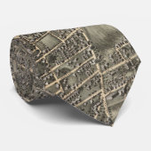 Pictorial Map of Worcester MA (1878) Stropdas (Opgerold)