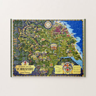 Pictorial Map of Yorkshire Puzzle Legpuzzel