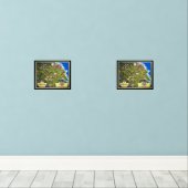 Pictorial Map of Yorkshire Travel Poster Muurkunst Sets (Houten vloer)