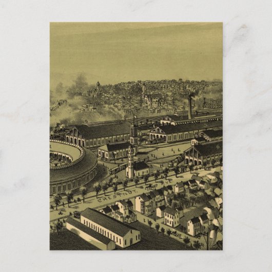  Pictorial Map van Altoona PA (1895) Briefkaart (Voorkant)