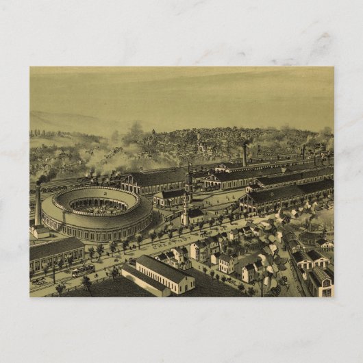  Pictorial Map van Altoona PA (1895) Briefkaart (Voorkant)