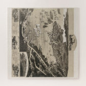 Pictorial Map van Boothbay Harbor ME (1885) Legpuzzel (Horizontaal)