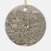  Pictorial Map van Newton MA (1878) Keramisch Ornament (Voorkant)