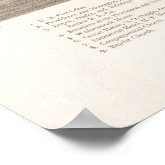 Pictorial Map van Stonington CT (1879) Poster (Hoek)