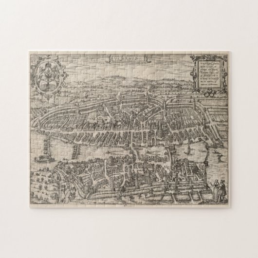 Pictorial Map van Zürich Zwitserland (1581) Legpuzzel (Horizontaal)