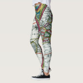 Pictorial map-world map year 1662 leggings (Links)