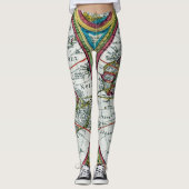 Pictorial map-world map year 1662 leggings (Voorkant)