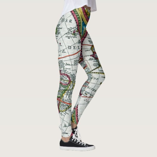 Pictorial map-world map year 1662 leggings (Rechts)