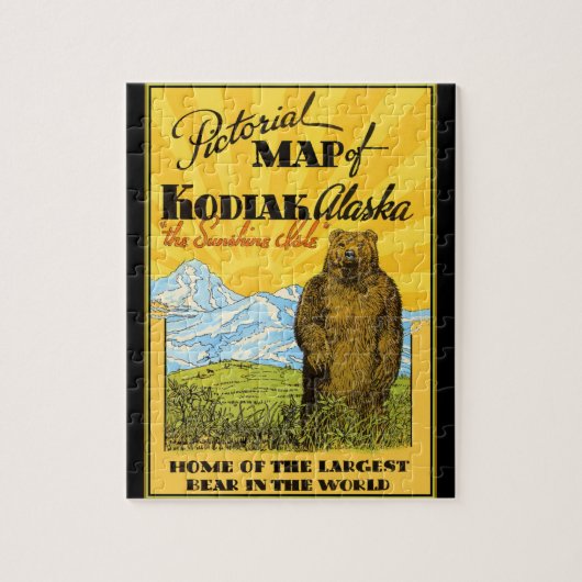 Pictorial Poster Kodiak Alaska Beer Puzzle Legpuzzel (Verticaal)