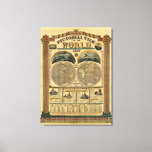 Pictorieel Uitzicht van de wereld Canvas Afdruk (Voorkant)