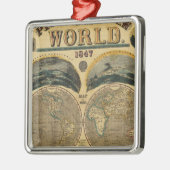 Pictorieel Uitzicht van de wereld Metalen Ornament (Links)