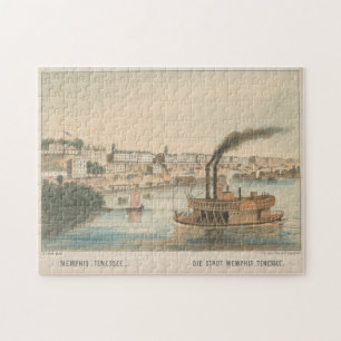  Pictorieel Uitzicht van Memphis TN (1854) Legpuzzel