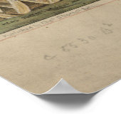  Pictoriële kaart van Jeruzalem Israël (1871) Poster (Hoek)