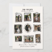 Picture Frames Hand Drawn Save The Date Card (Voorkant)