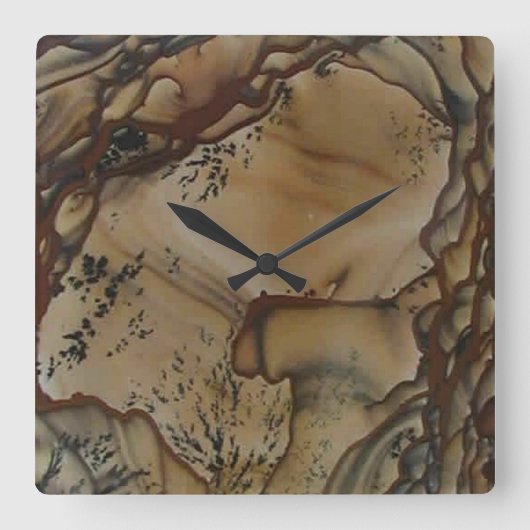 Picture Jasper Wall Clock Vierkante Klok (Voorkant)