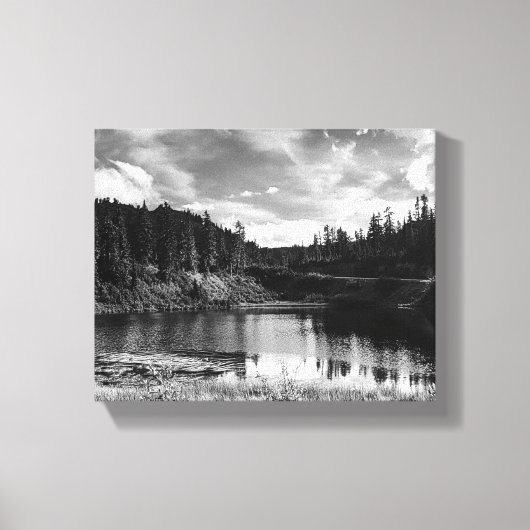 Picture Lake in de North Cascades Canvas Afdruk (Voorkant)