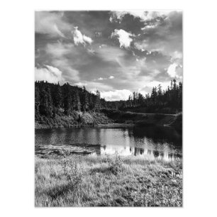 Picture Lake in de North Cascades Foto Afdruk