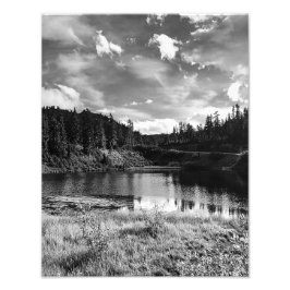 Picture Lake in de North Cascades Foto Afdruk