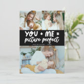 Picture Perfect Black Photo Valentines Day Feestdagenkaart (Staand voorkant)