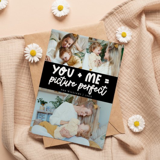 Picture Perfect Black Photo Valentines Day Feestdagenkaart