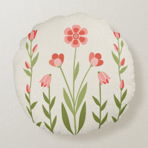 Picture Perfect Garden Floral  – Sage & Blush Rond Kussen