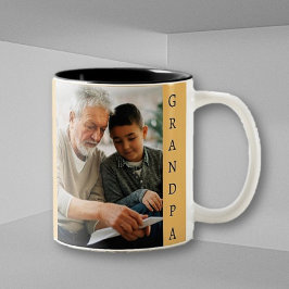 Picture perfect gift for Grandpa Tweekleurige Koffiemok