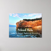 Pictured Rocks Lake Superior National Shoreline Canvas Afdruk (Voorkant)