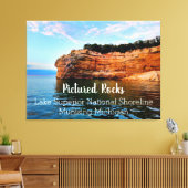 Pictured Rocks Lake Superior National Shoreline Canvas Afdruk (Insitu (Woonkamer))