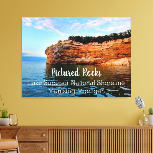 Pictured Rocks Lake Superior National Shoreline Canvas Afdruk (Insitu (Woonkamer))