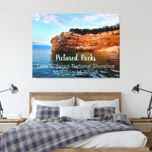Pictured Rocks Lake Superior National Shoreline Canvas Afdruk (Insitu (Slaapkamer))