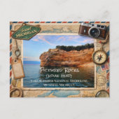 Pictured Rocks – Lake Superior's Geschilderde Klif Briefkaart (Voorkant)