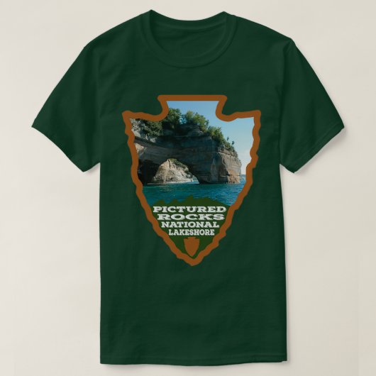 Pictured Rocks National Lakeshore arrowiad T-shirt (Design voorkant)