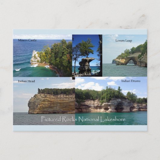 Pictured Rocks National Lakeshore Briefkaart (Voorkant)