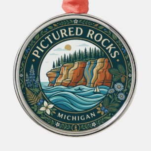 Pictured Rocks National Lakeshore Michigan Metalen Ornament
