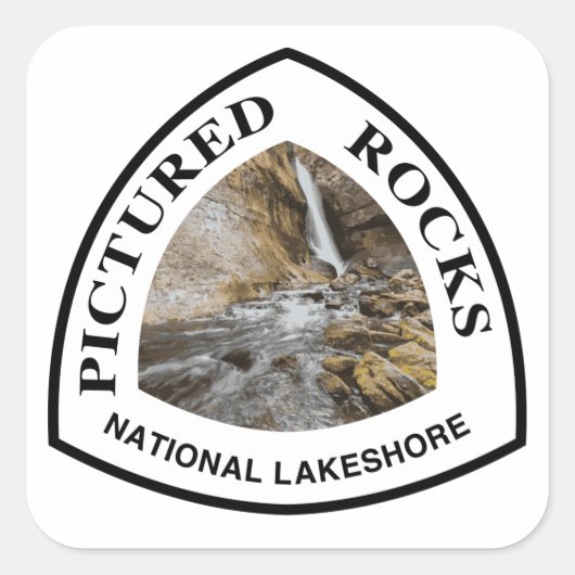 Pictured Rocks National Lakeshore Vierkante Sticker (Voorkant)