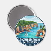 Pictured Rocks National Lakeshore VS Magneet (Voorkant / Achterkant)