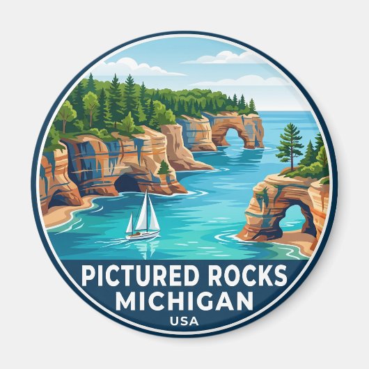 Pictured Rocks National Lakeshore VS Magneet (Voorkant)