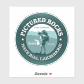 Pictured Rocks NL (T) Sticker (Vel)