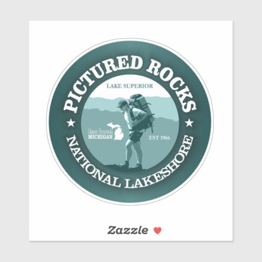 Pictured Rocks NL (T) Sticker (Vel)