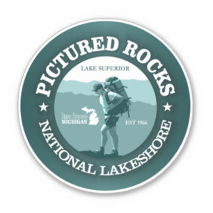 Pictured Rocks NL (T) Sticker