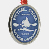 Pictured Rocks (rd) Metalen Ornament (Rechts)