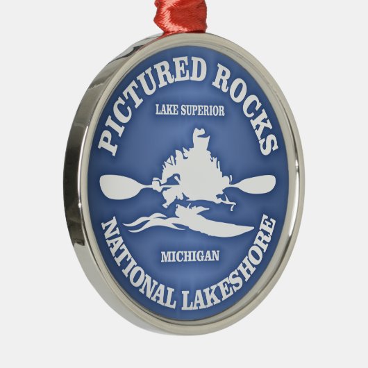 Pictured Rocks (rd) Metalen Ornament (Rechts)