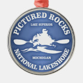 Pictured Rocks (rd) Metalen Ornament (Voorkant)
