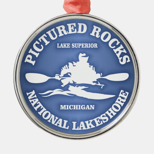 Pictured Rocks (rd) Metalen Ornament (Voorkant)