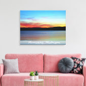 Pictured Rocks Sunrise/Wrapped Canvas Afdruk (Insitu (Woonkamer))