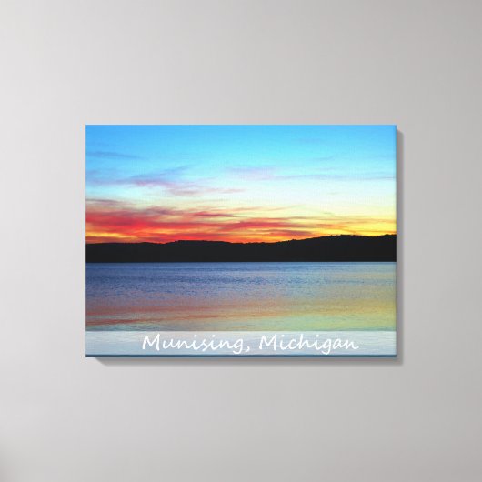 Pictured Rocks Sunrise/Wrapped Canvas Afdruk (Voorkant)