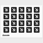 PICTUREPLANE - NEGATIEVE SLAAF VIERKANTE STICKER (Vel)