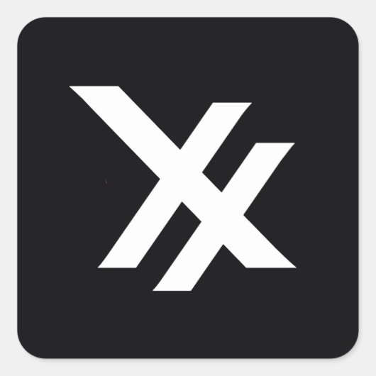 PICTUREPLANE - NEGATIEVE SLAAF VIERKANTE STICKER (Voorkant)