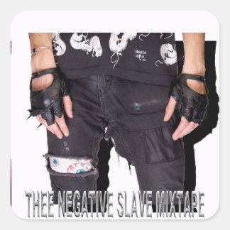 PICTUREPLANE - 'THE NEGATIVE SLAVE MIXTAPE' VIERKANTE STICKER