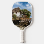 Pictureskast op een tropisch koraal pickleball paddle (Voorkant)